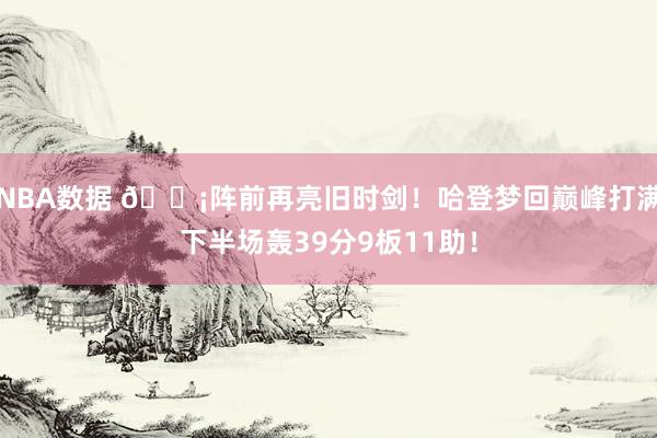 NBA数据 🗡阵前再亮旧时剑！哈登梦回巅峰打满下半场轰39分9板11助！