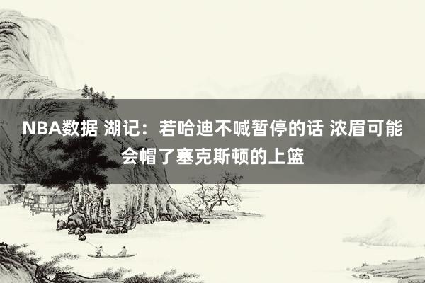 NBA数据 湖记：若哈迪不喊暂停的话 浓眉可能会帽了塞克斯顿的上篮