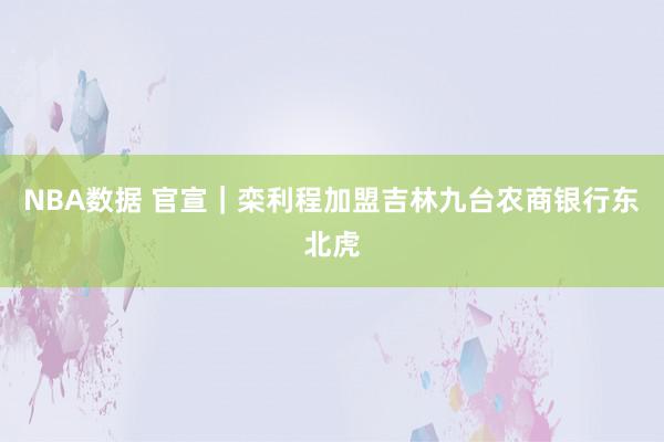 NBA数据 官宣｜栾利程加盟吉林九台农商银行东北虎