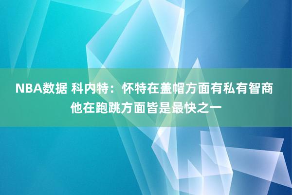 NBA数据 科内特：怀特在盖帽方面有私有智商 他在跑跳方面皆是最快之一