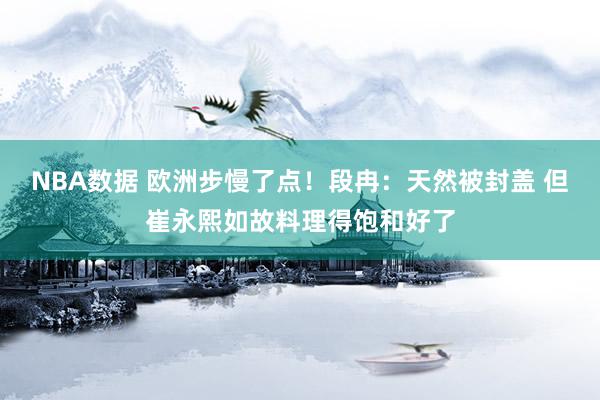 NBA数据 欧洲步慢了点！段冉：天然被封盖 但崔永熙如故料理得饱和好了