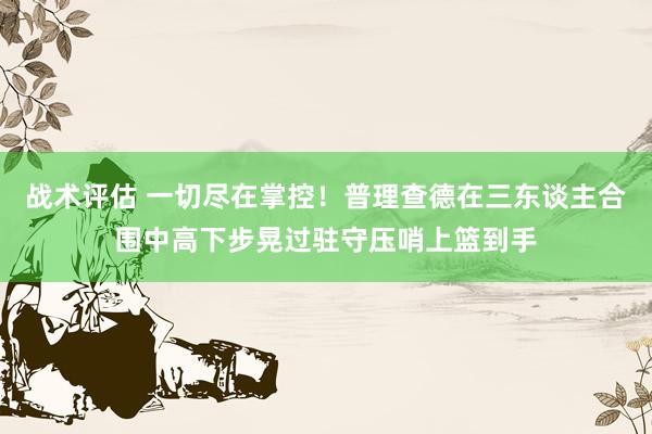 战术评估 一切尽在掌控！普理查德在三东谈主合围中高下步晃过驻守压哨上篮到手