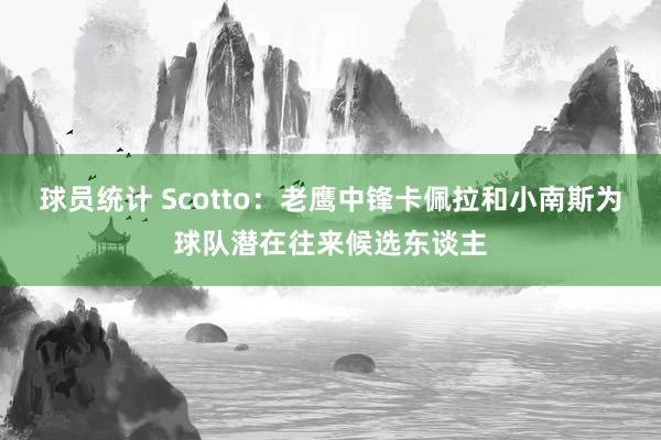 球员统计 Scotto：老鹰中锋卡佩拉和小南斯为球队潜在往来候选东谈主